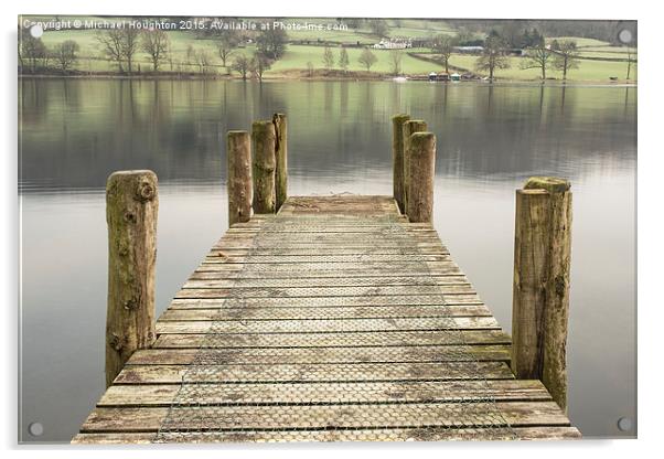 Waterhead Jetty, Coniston  Acrylic by Michael Houghton