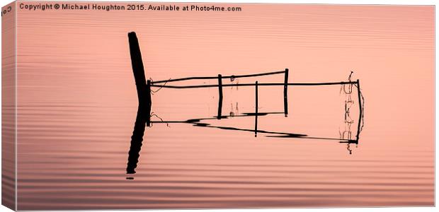  Reflections at dusk Canvas Print by Michael Houghton