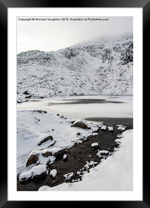 Frozen Low Water  Framed Mounted Print by Michael Houghton