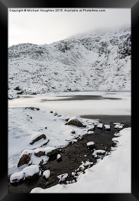 Frozen Low Water  Framed Print by Michael Houghton