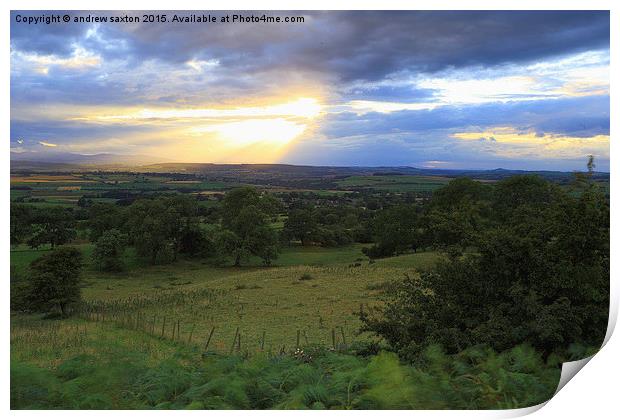  LAST RAYS OF SUN Print by andrew saxton