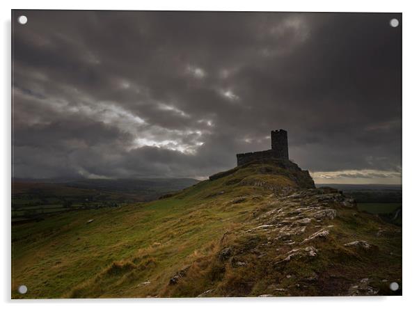 Brentor Church gothic  Acrylic by chris smith