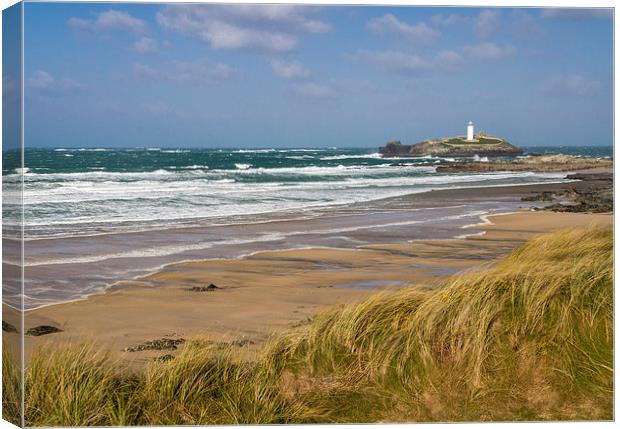 Godrevy Lighthouse  Canvas Print by chris smith