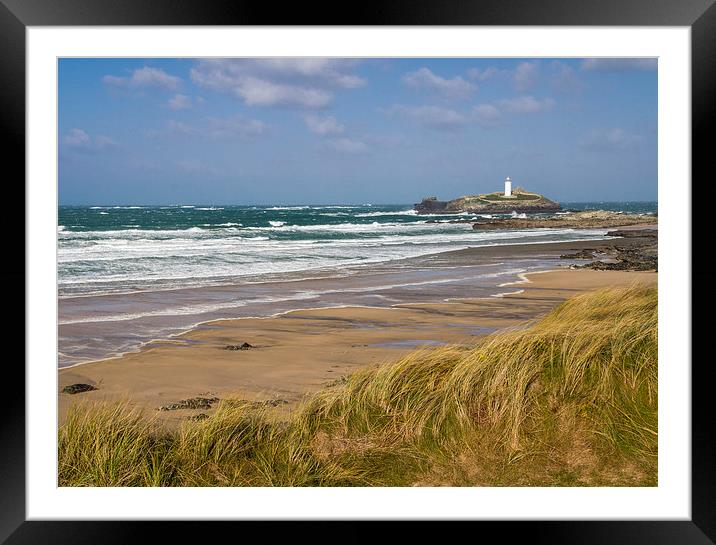 Godrevy Lighthouse  Framed Mounted Print by chris smith