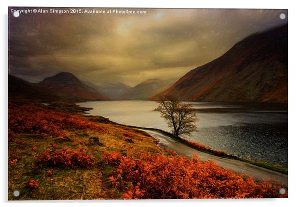  Wast Water and the Screes Acrylic by Alan Simpson