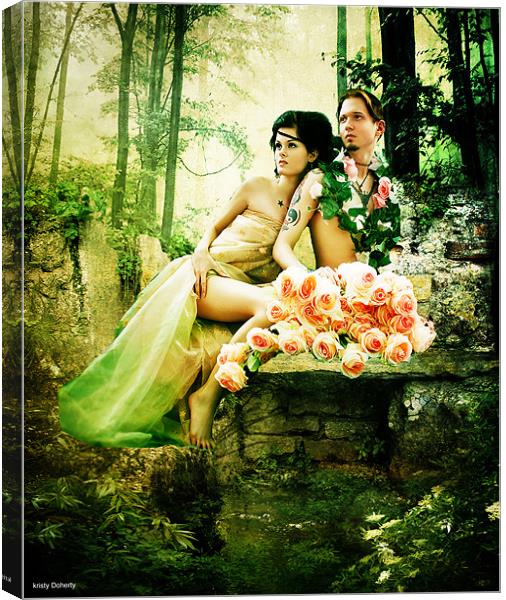 midsummer lovers Canvas Print by kristy doherty
