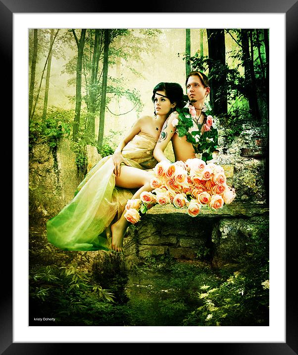 midsummer lovers Framed Mounted Print by kristy doherty