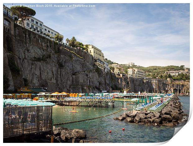  Cliff tops in Sorrento, Italy Print by Stephen Birch