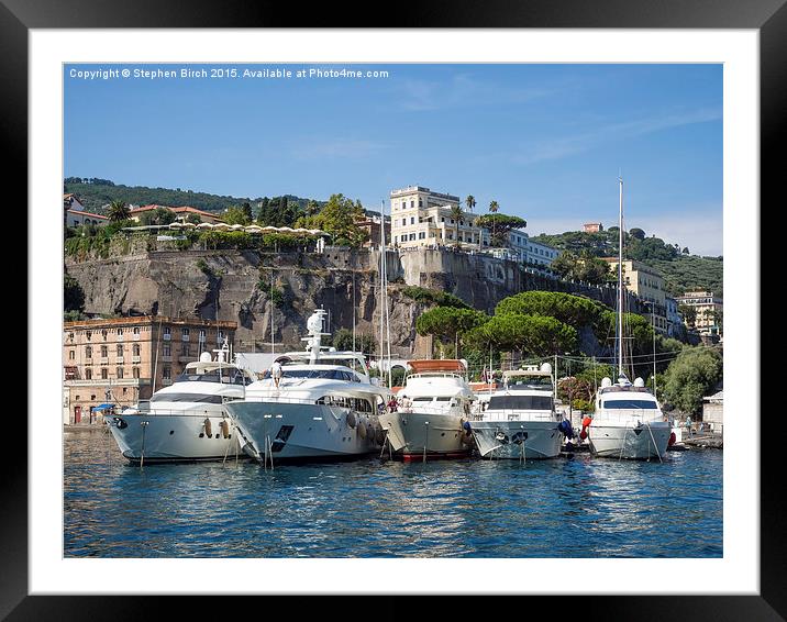 Marina Piccola, Sorrento, Italy Framed Mounted Print by Stephen Birch