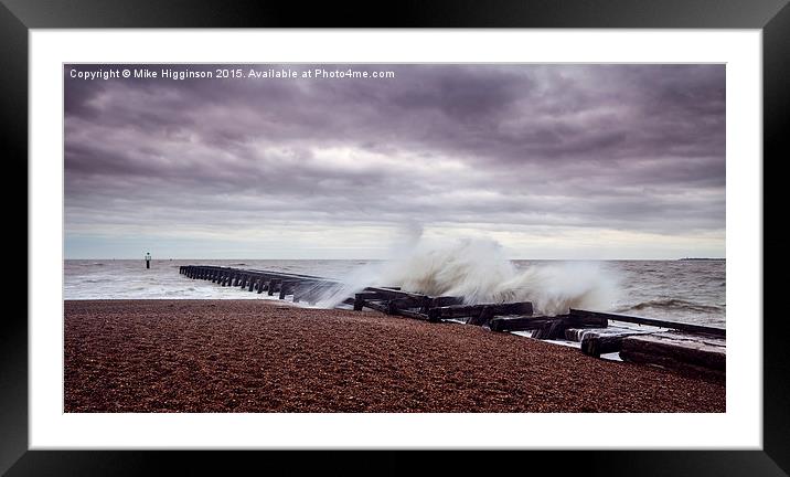 Languard Point Storm Framed Mounted Print by Mike Higginson