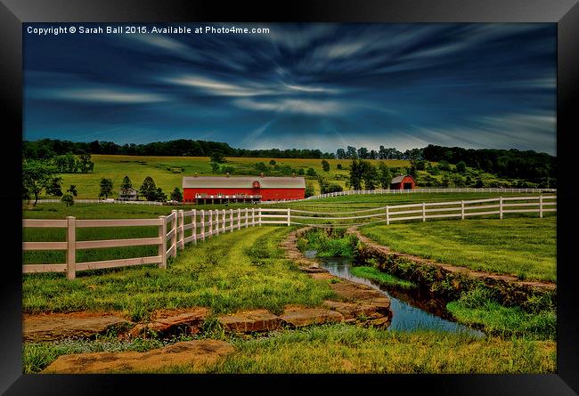  Beautiful Pennsylvania Farm Framed Print by Sarah Ball