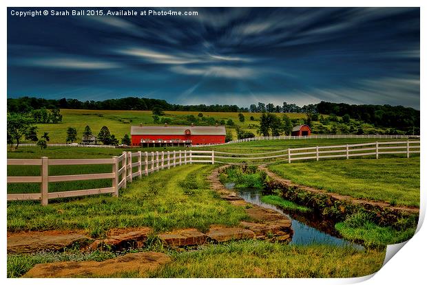  Beautiful Pennsylvania Farm Print by Sarah Ball