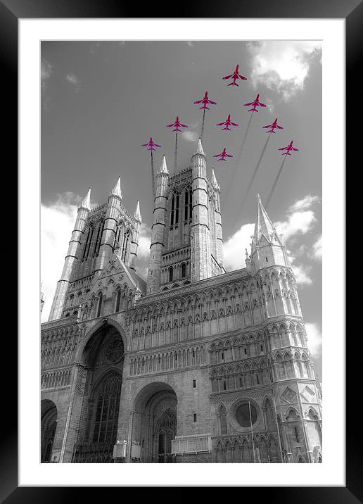 Reds Over The Cathedral Framed Mounted Print by J Biggadike