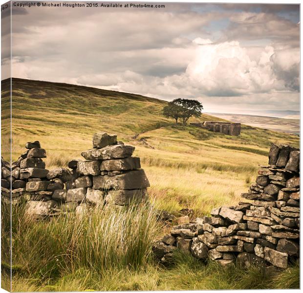  Withens Walls Canvas Print by Michael Houghton