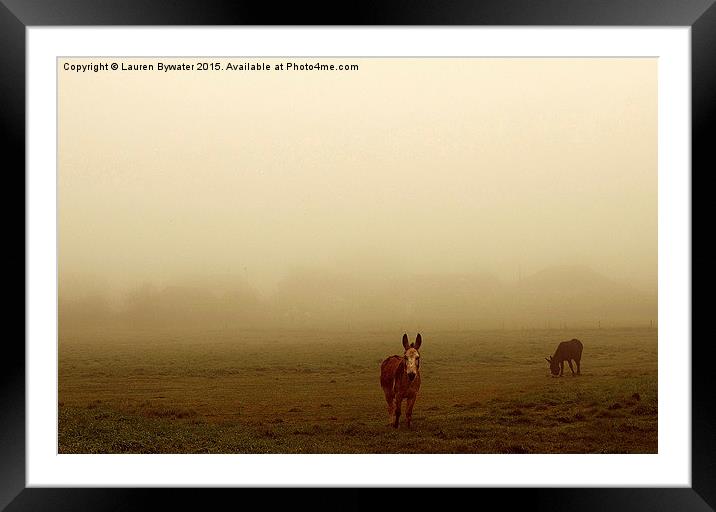 The Fog Framed Mounted Print by Lauren Bywater