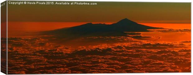  Sunset over Teide Canvas Print by Dave Burden