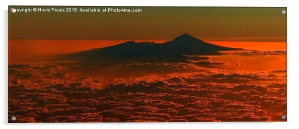 Sunset over Teide Acrylic by Dave Burden