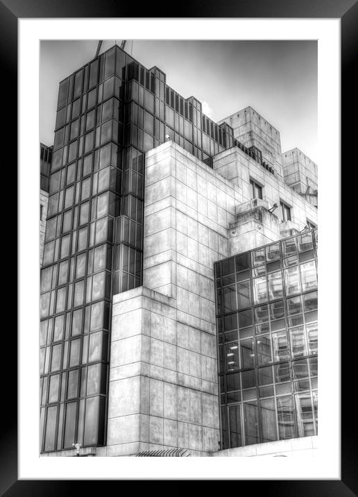 SIS Secret Service Building London Framed Mounted Print by David Pyatt