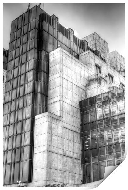 SIS Secret Service Building London Print by David Pyatt