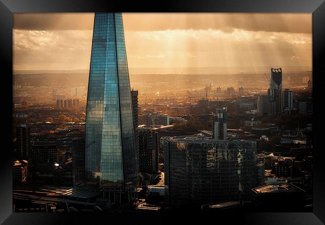  View of the Shard Framed Print by Ian Hufton