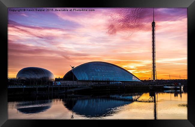  Glasgow Science Centre Sunset  Framed Print by Kevin Dalziel