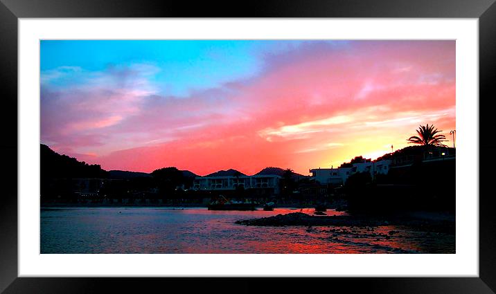 Cala Llonga Sunset Framed Mounted Print by Tom Gomez