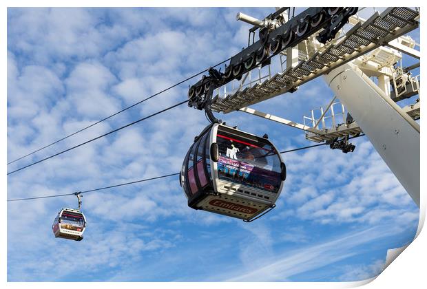 Greenwich London Cable Car  Print by David Pyatt