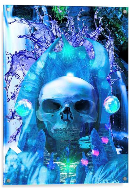  Skull Worship Acrylic by Matthew Lacey
