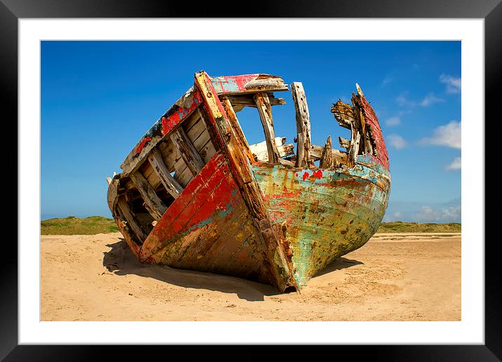  Old wreck Framed Mounted Print by Dave Wilkinson North Devon Ph