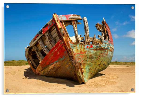  Old wreck Acrylic by Dave Wilkinson North Devon Ph