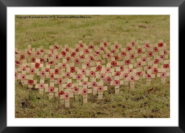  WE SHALL REMEMBER THEM Framed Mounted Print by andrew saxton