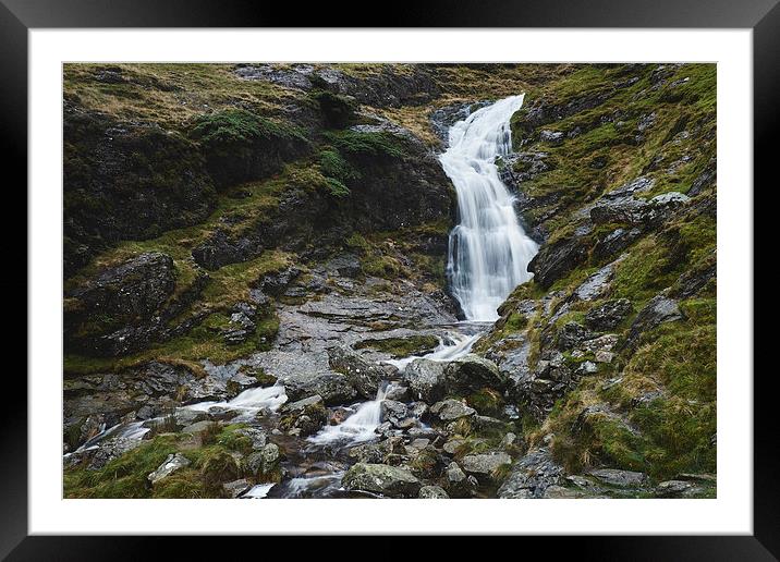 Moss Force waterfall. Cumbria, UK. Framed Mounted Print by Liam Grant