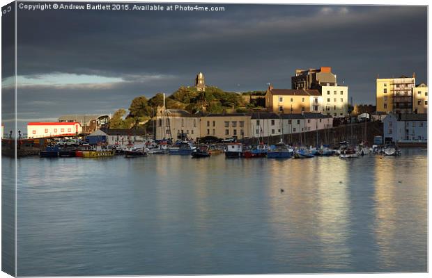 Sunset of Tenby Harbour Canvas Print by Andrew Bartlett