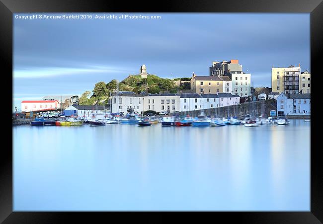  Sunset at Tenby Harbour. Framed Print by Andrew Bartlett