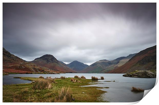 Rain clouds over Scafell and Great Gable. Wastwate Print by Liam Grant