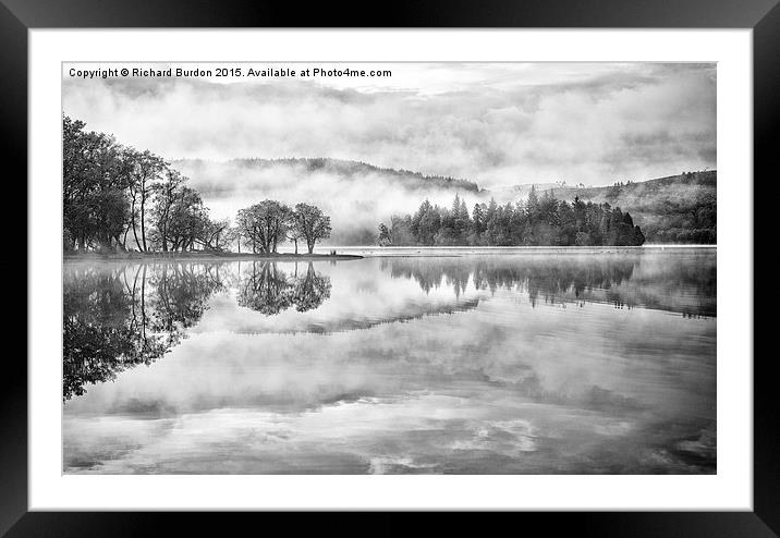  Misty Morning Ledard Point, Loch Ard Framed Mounted Print by Richard Burdon