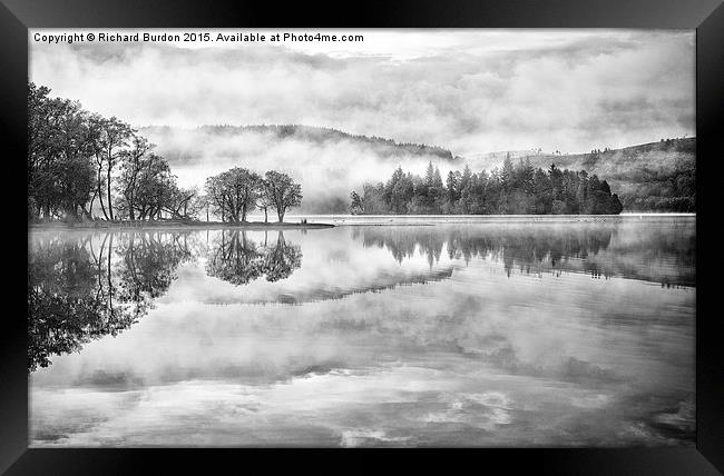  Misty Morning Ledard Point, Loch Ard Framed Print by Richard Burdon