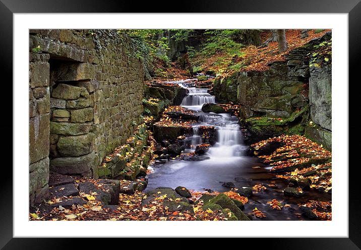 Lumsdale Waterfalls and Mill  Framed Mounted Print by Darren Galpin