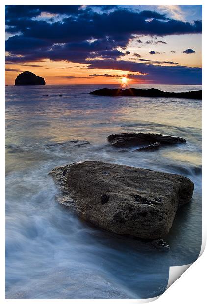 Gull Rock Sunset Print by David Wilkins
