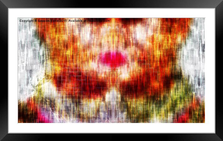 Hot Kiss: Digitally Manipulated Absract Design Framed Mounted Print by Swapan Banik