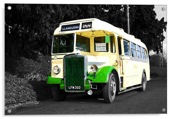 Vintage Bus Acrylic by Rob Hawkins