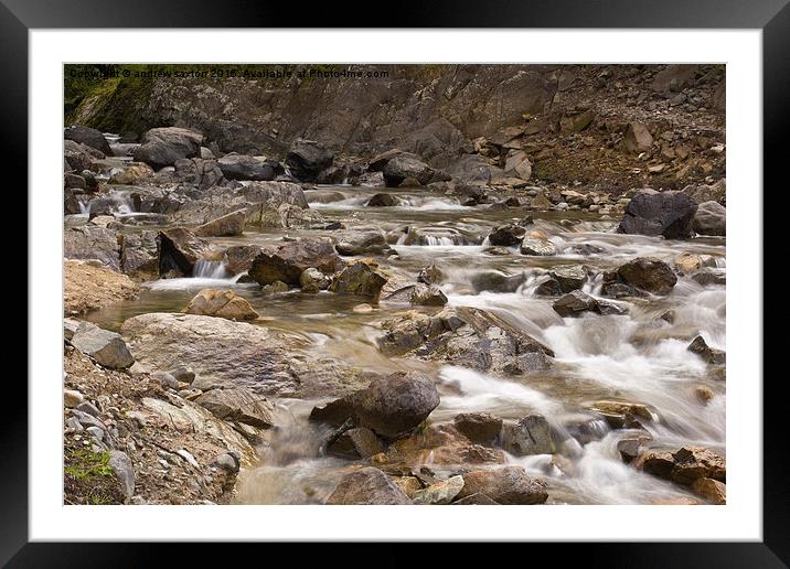  ROCKY WATERS Framed Mounted Print by andrew saxton