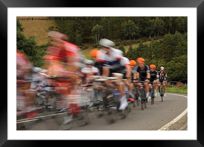  SPEEDING PAST Framed Mounted Print by andrew saxton