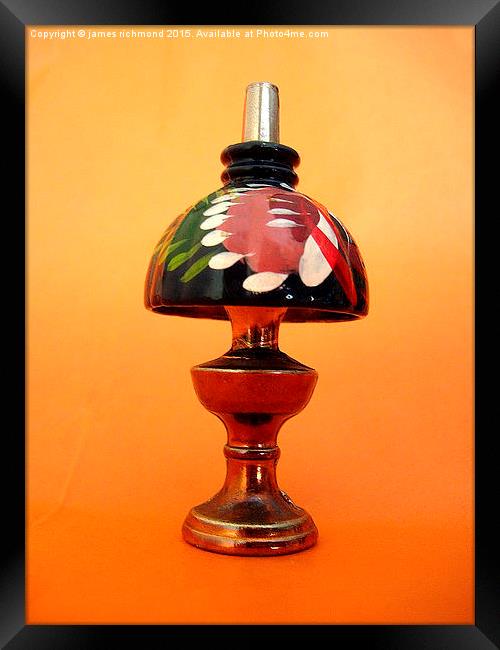 Miniature Oil Lamp  Framed Print by james richmond