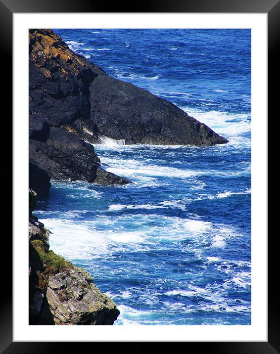 Cornish Cliffs Framed Mounted Print by Alexia Miles