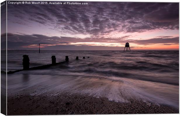 Dovercourt Sunrise Canvas Print by Rob Woolf