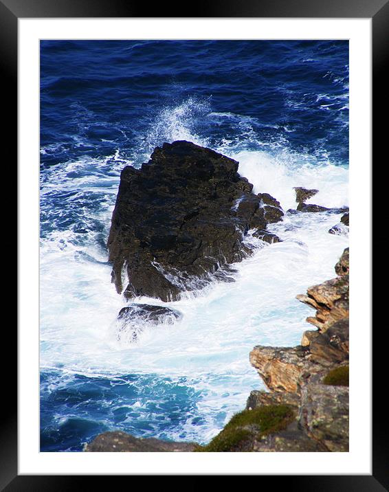 Cornish Cliff Framed Mounted Print by Alexia Miles