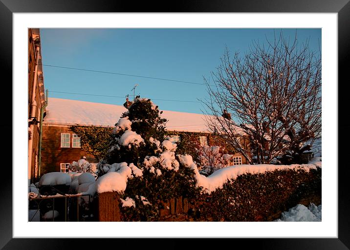  Stannington In The Snow Framed Mounted Print by Malcolm Snook