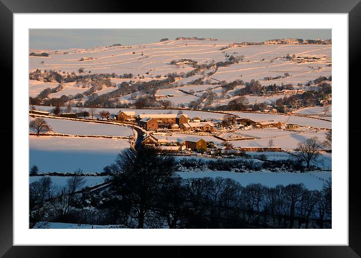  Early Morning Sun On Snow Framed Mounted Print by Malcolm Snook