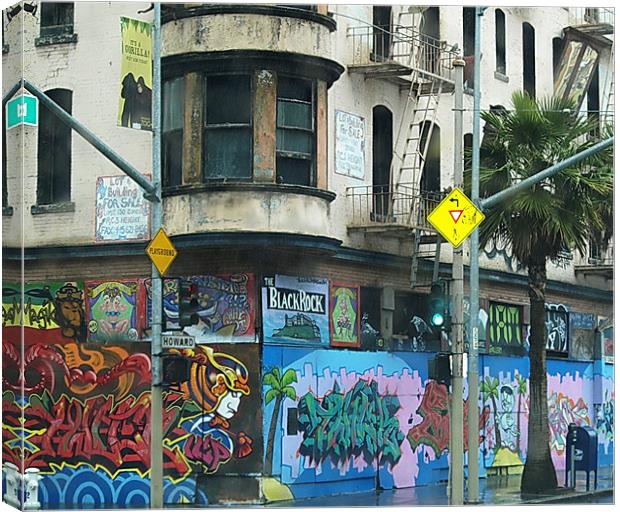Grafitti in San Francisco Canvas Print by Patti Barrett